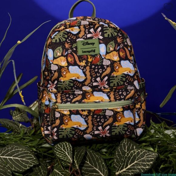 Loungefly Disney Lion King 30th Anniversary All-Over Print Canvas Mini Backpack main image 6